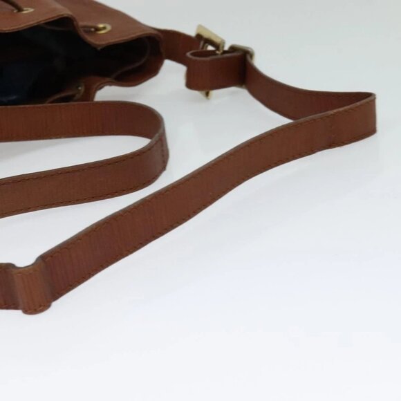 FENDI Shoulder Bag Leather Brown Gold Auth am8357 - Picture 8 of 16